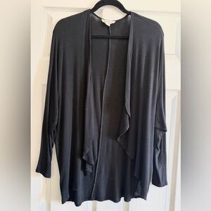 Painted Threads Black Light  Draped Cardigan